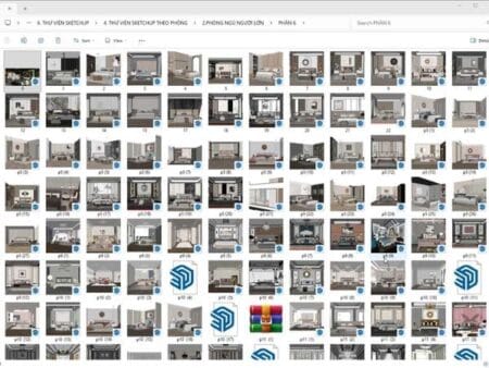 thư viện sketchup phối cảnh theo phòng mới nhất 2027